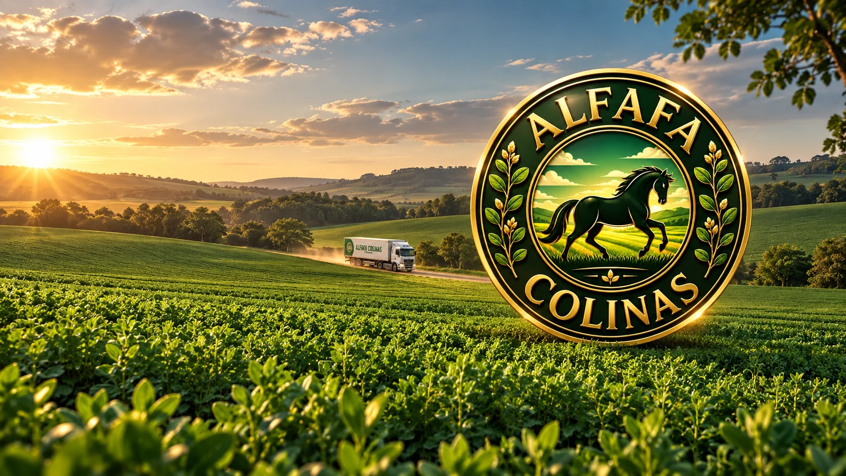 Campo da Alfafa Colinas e identidade da marca